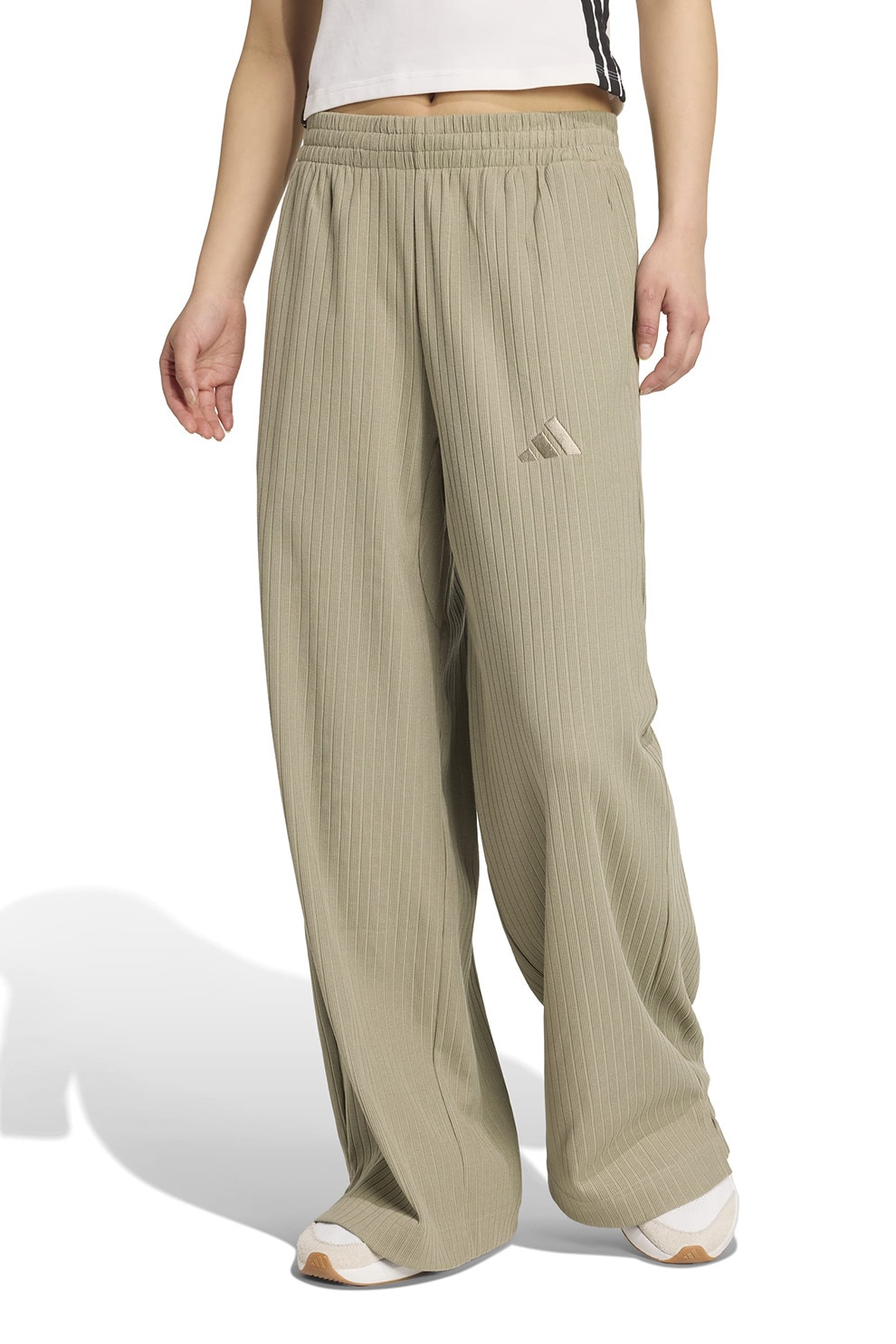 adidas Sportswear, Pantaloni de trening cu croiala ampla, Maro nisip, M