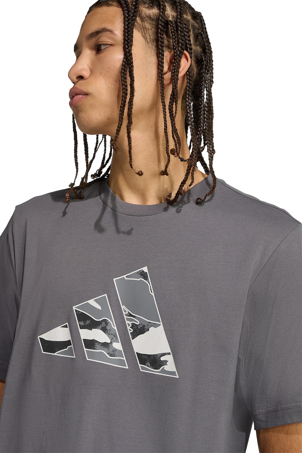 adidas Sportswear, Tricou regular-fit cu imprimeu logo, Gri, S