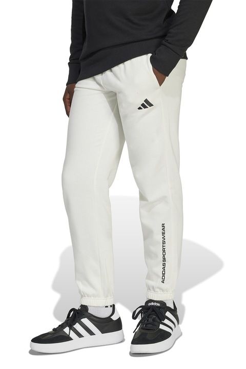 adidas Sportswear, Húzózsinóros logós szabadidőnadrág, Törtfehér