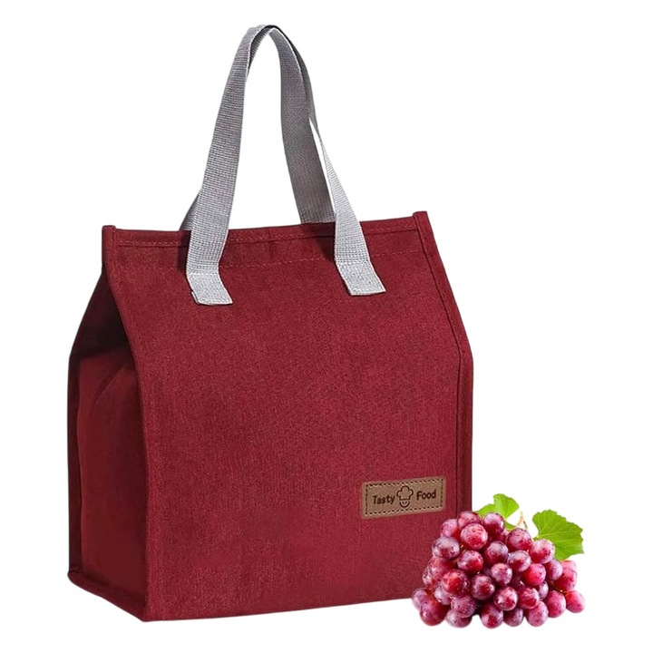 Хладилна чанта Bento, 3.3л, за храна / напитки, 22.5x13x25.5 см, къмпинг, алуминий, XTO, череша