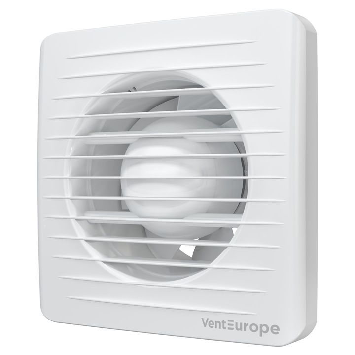 Ventilator baie VENTEUROPE CLASSIC100BDT, 100 mm, 97 mc/h, alb, IP24