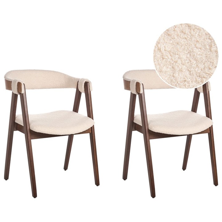 Set de 2 scaune dining Day Boucle Maro inchis