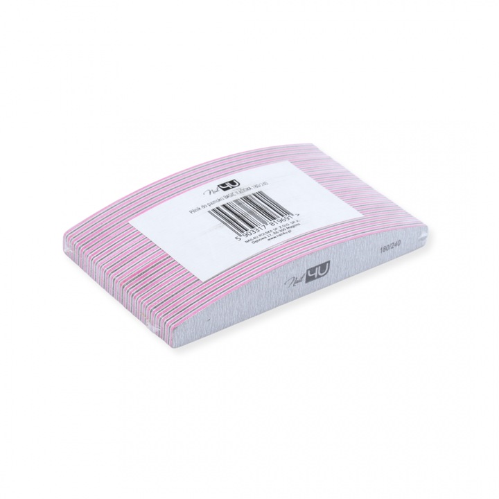 Nail4U Pila Unghii 50 Bucati Barca 180/240 Basic Naked Unica Folosinta