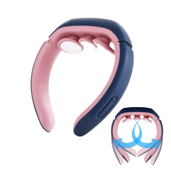 Aparat de Masaj Cervical Profesional, 6 Modalitati De Masaj SI 15 Trepte de Intensitate, Portabil, Putere ajustabila, USB, Caldura pentru ameliorarea durerilor de gat si umeri, Stimularea musculara