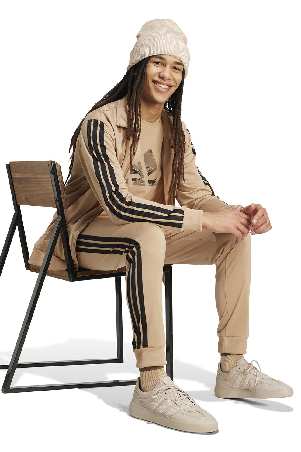 adidas Sportswear, Trening cu logo brodat, Maro camel, S - eMAG.ro