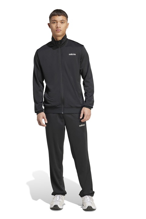 adidas Sportswear, Trening cu guler inalt, Negru/Gri