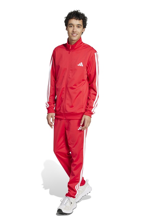 adidas Sportswear, Спортен екип с бродирано лого, Червен/Бял