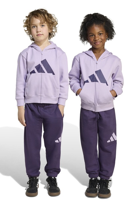 adidas Sportswear, Trening cu fermoar si gluga, Lila/Ametist