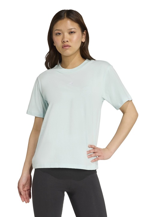 adidas Sportswear, Kerek nyakú póló diszkrét logóval, Jégkék
