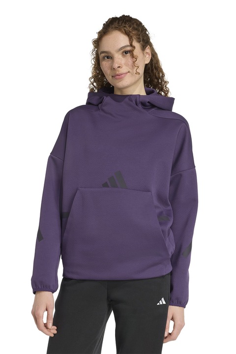 adidas Sportswear, Hanorac cu buzunar kangaroo Z.N.E., Violet aubergine