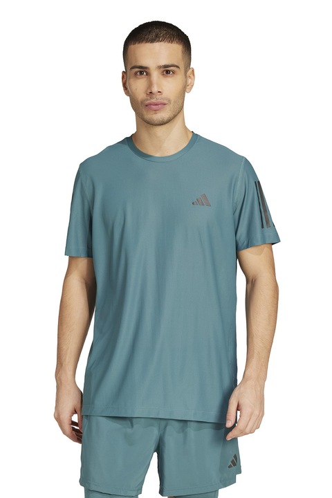 adidas Performance, Тениска за бягане с овално деколте, Персийско зелено