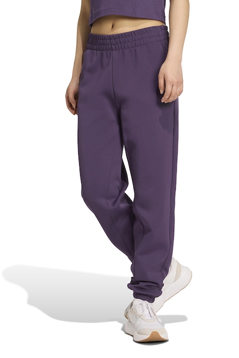 adidas Sportswear, Pantaloni de trening din amestec de bumbac cu buzunare laterale, Mov inchis, M