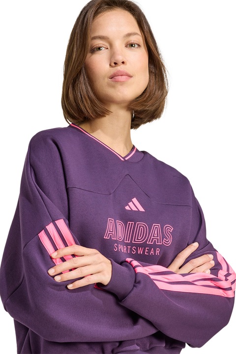 adidas Sportswear, Bluza de trening cu logo, Violet/Roz
