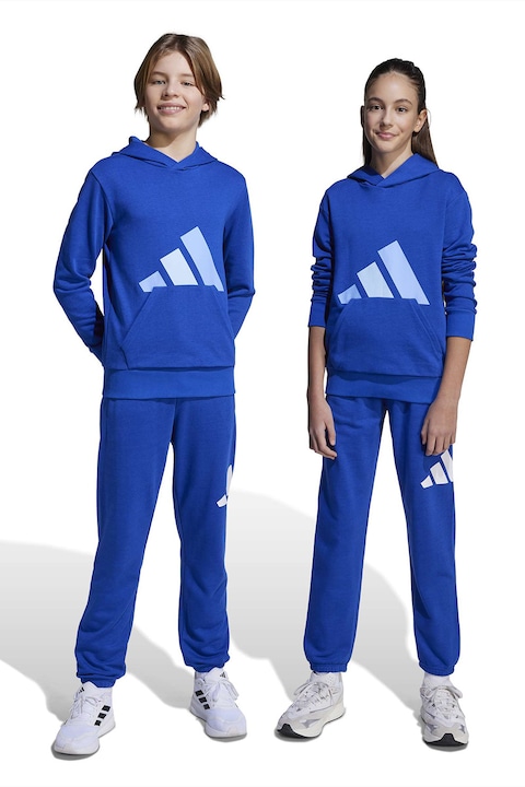 adidas Sportswear, Húzózsinóros szabadidőnadrág logós részlettel, Fehér/Királykék