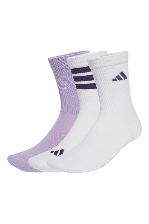 adidas Sportswear, Дълги чорапи - 3 чифта, Бял/Лилав