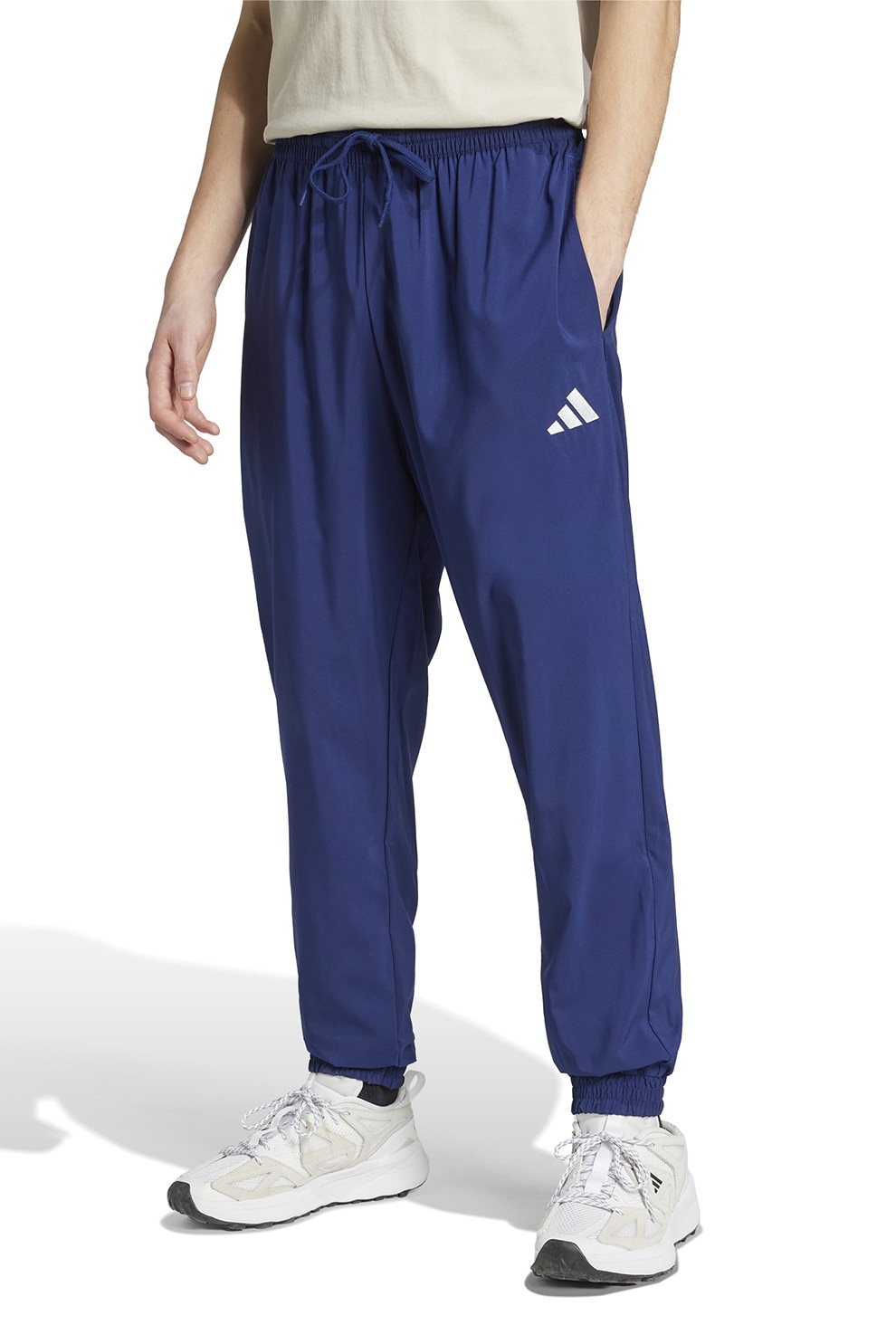 adidas Sportswear, Pantaloni de trening Essentials Stanford, Albastru inchis, M