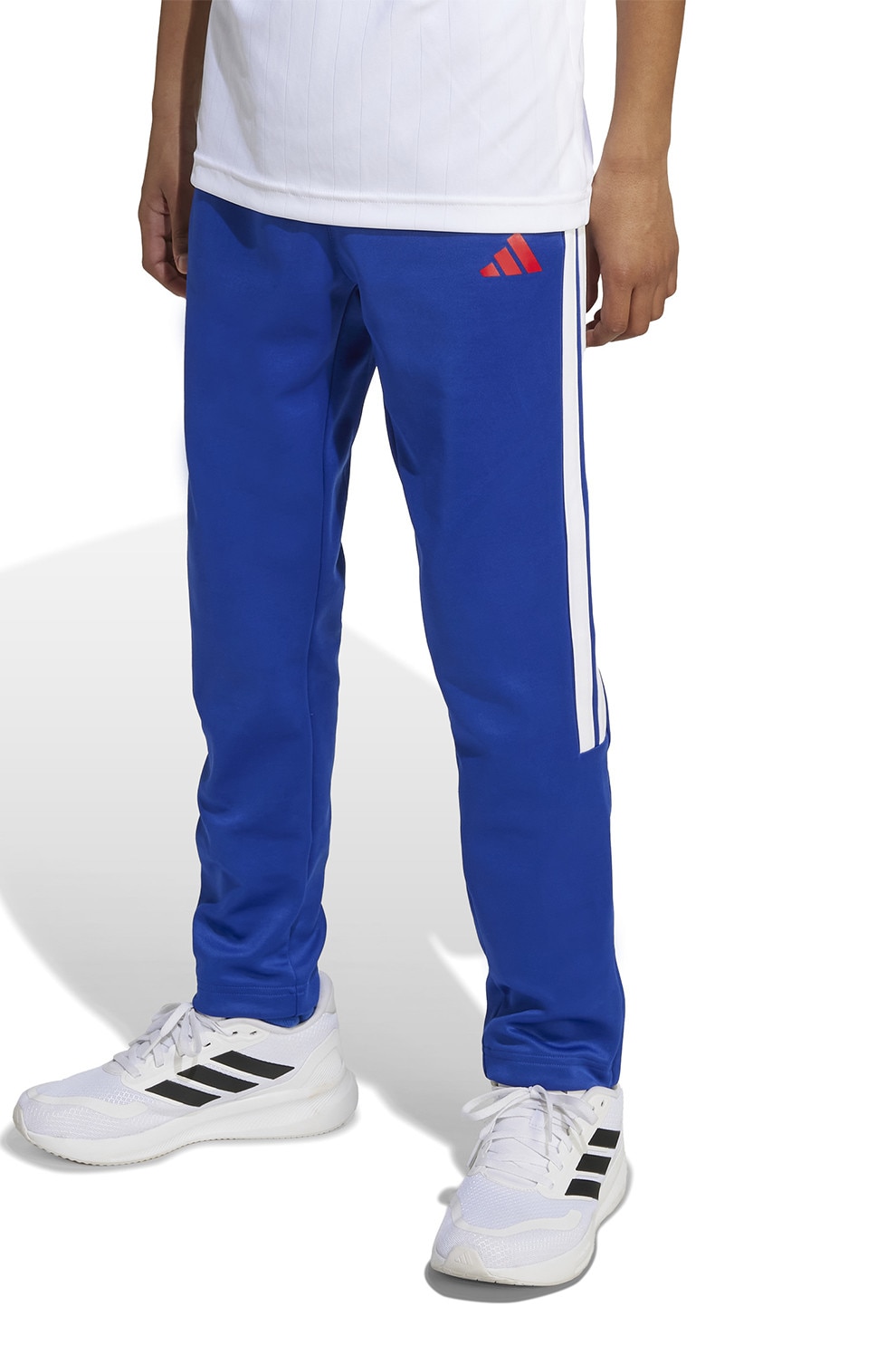 adidas Sportswear, Pantaloni de trening House of Tiro, Alb, Albastru royal, 140 CM
