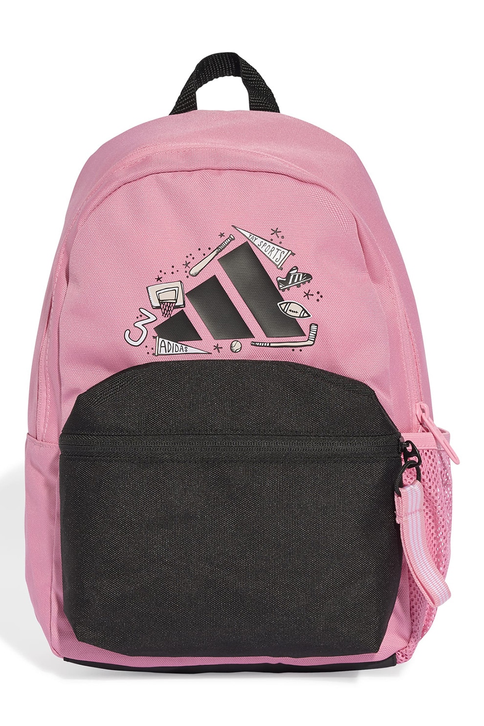 adidas Performance, Rucsac cu buzunare exterioare - 11L, Negru, Roz
