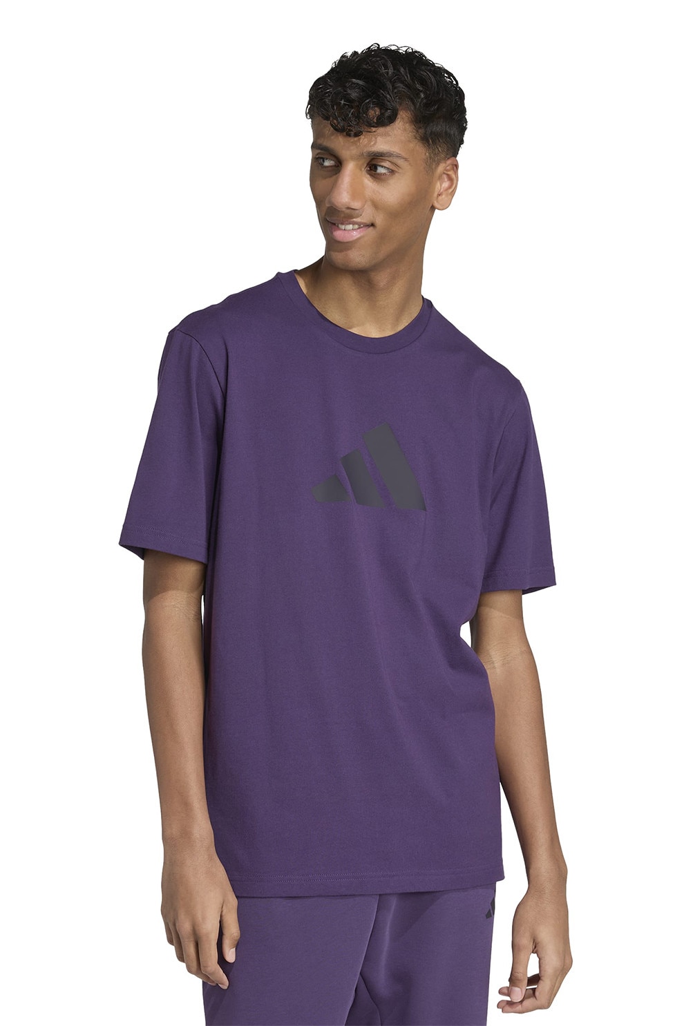 adidas Sportswear, Tricou cu imprimeu logo, Ametist, L