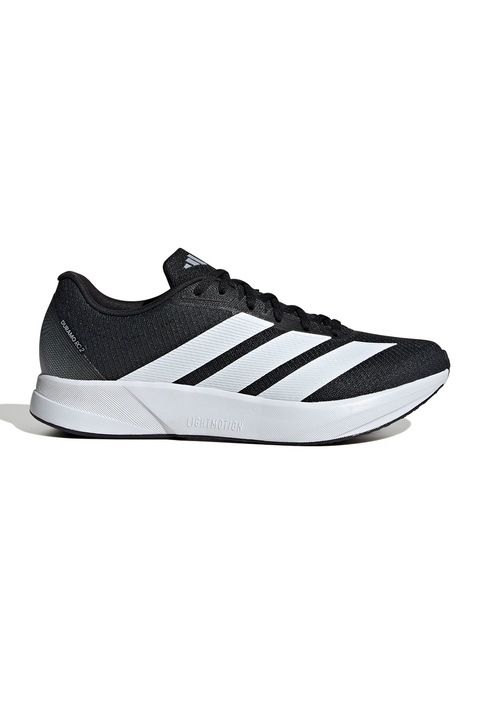 adidas Performance, Pantofi cu insertii din plasa pentru alergare Duramo SL2, Alb/Negru