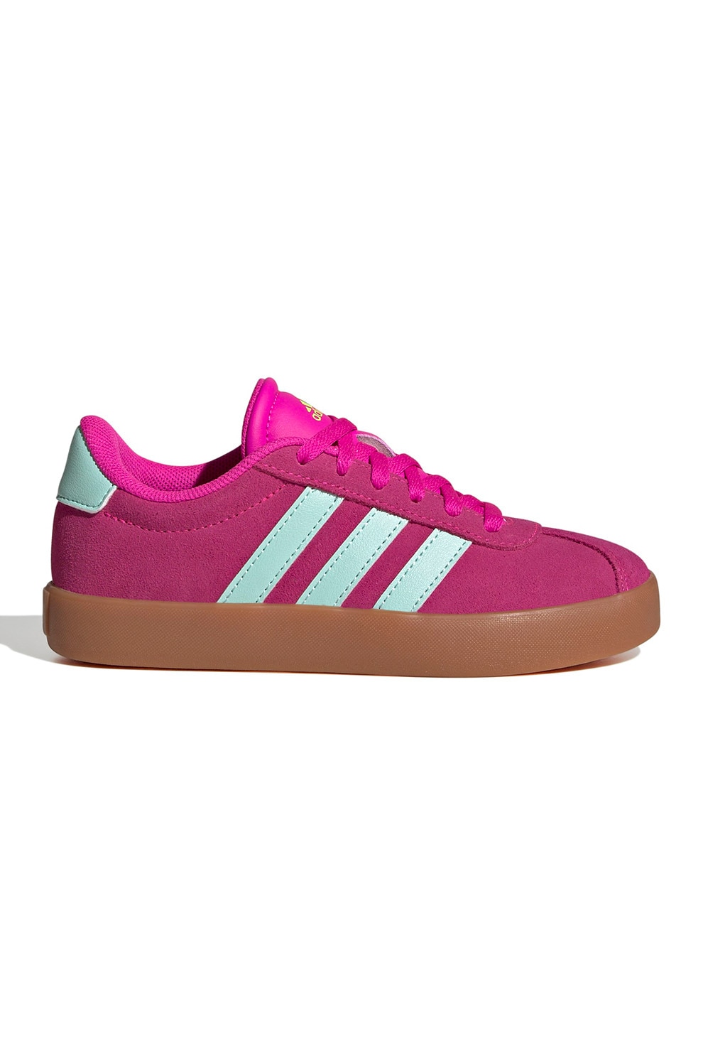 adidas Sportswear, Pantofi sport VL Court 3.0 de piele intoarsa, Roz aprins, 33 EU