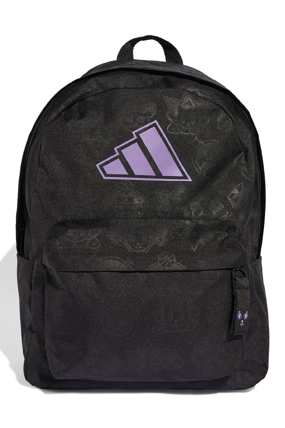 adidas Performance, Rucsac cu imprimeu cu desene animate, Negru, Lila