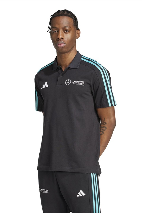 adidas Performance, Mercedes - AMG Petronas Formula One Team galléros póló, Fehér/Fekete/Türkiz