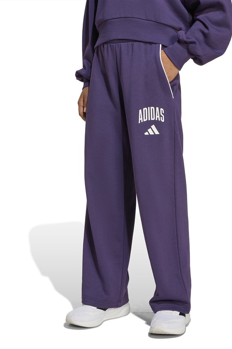 adidas Sportswear, Szabadidőnadrág oldalzsebekkel, Fehér/Lila