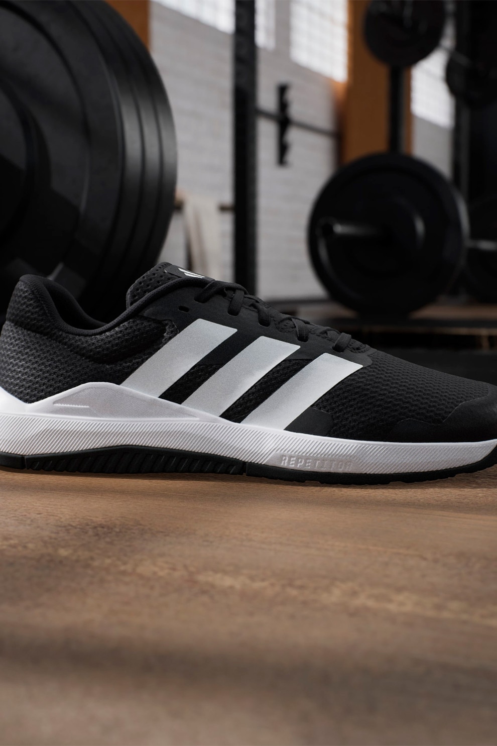 adidas Performance, Pantofi Dropset Base din plasa pentru antrenament, Alb, Negru, 7.5