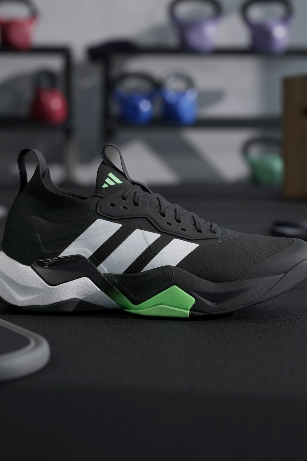 adidas Performance, Pantofi pentru antrenament Rapidmove ADV 2, Alb, Verde, Negru, 9