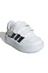 adidas Sportswear, Break Net 3.0 tépőzáras műbőr cipő, Fekete, Krémszín, 26 EU