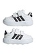 adidas Sportswear, Break Net 3.0 tépőzáras műbőr cipő, Fekete, Krémszín, 26 EU