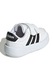 adidas Sportswear, Break Net 3.0 tépőzáras műbőr cipő, Fekete, Krémszín, 26 EU