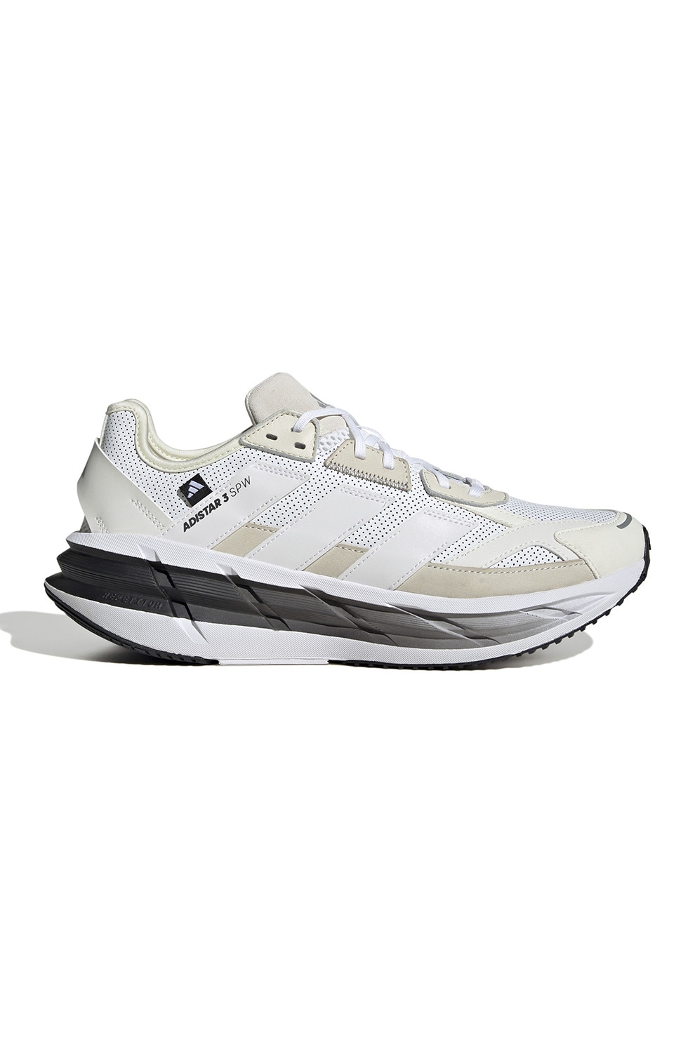 adidas Sportswear, Pantofi wedge pentru alergare Adistar 3, Alb optic, Alb murdar, 8