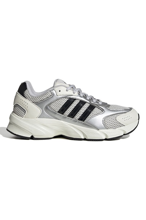 adidas Sportswear, Pantofi sport Crazy Chaos 2000 cu insertii de plasa, Alb murdar/Argintiu