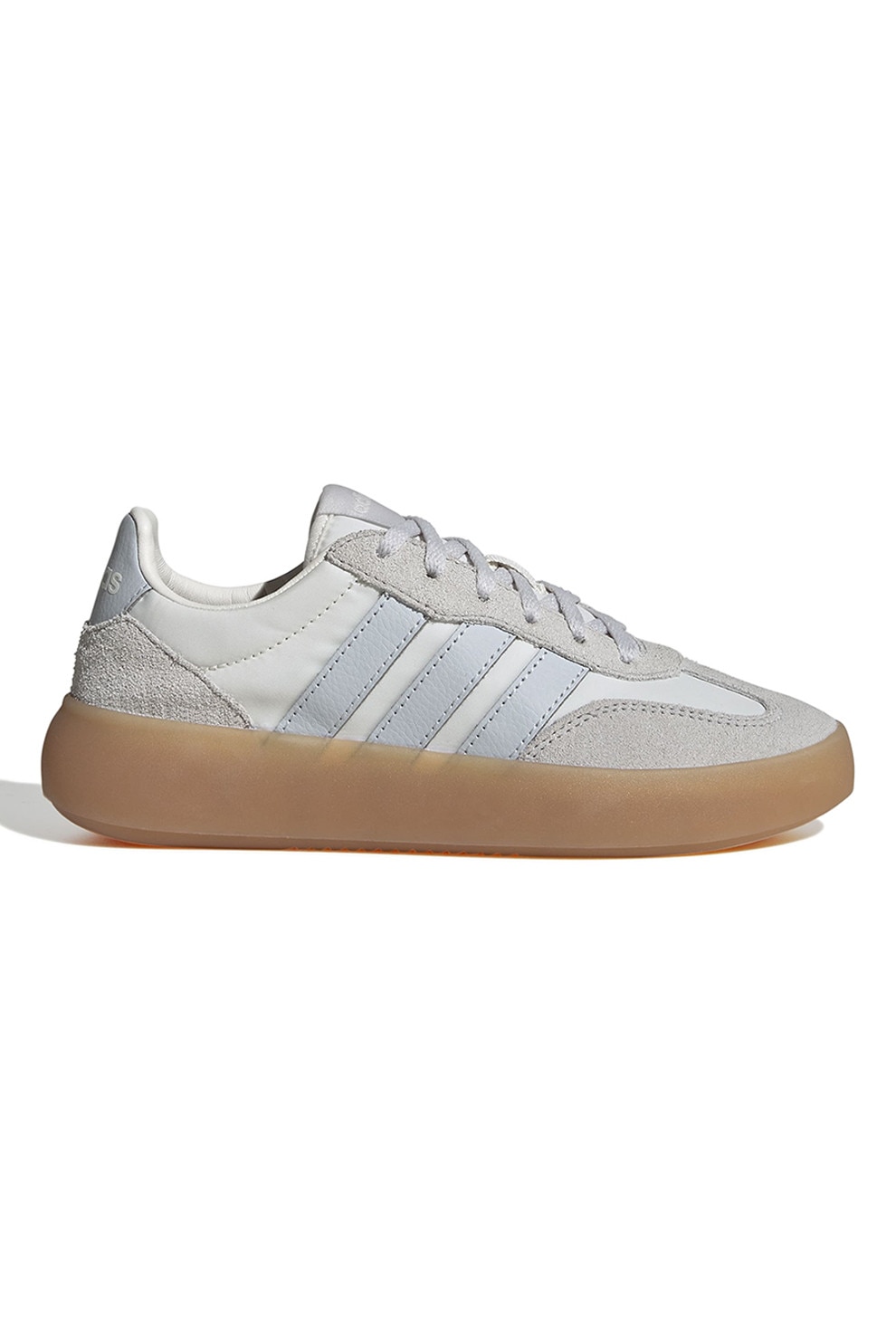 adidas Sportswear, Pantofi sport Barreda Decode cu detalii din piele intoarsa, Alb, Albastru pal, 36 2/3 EU