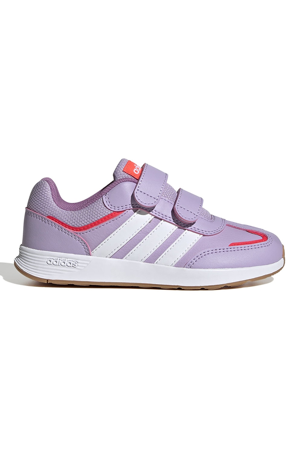 adidas Sportswear, Pantofi sport Tensaur Switch de piele ecologica cu velcro, Alb, Lila, 30.5 EU