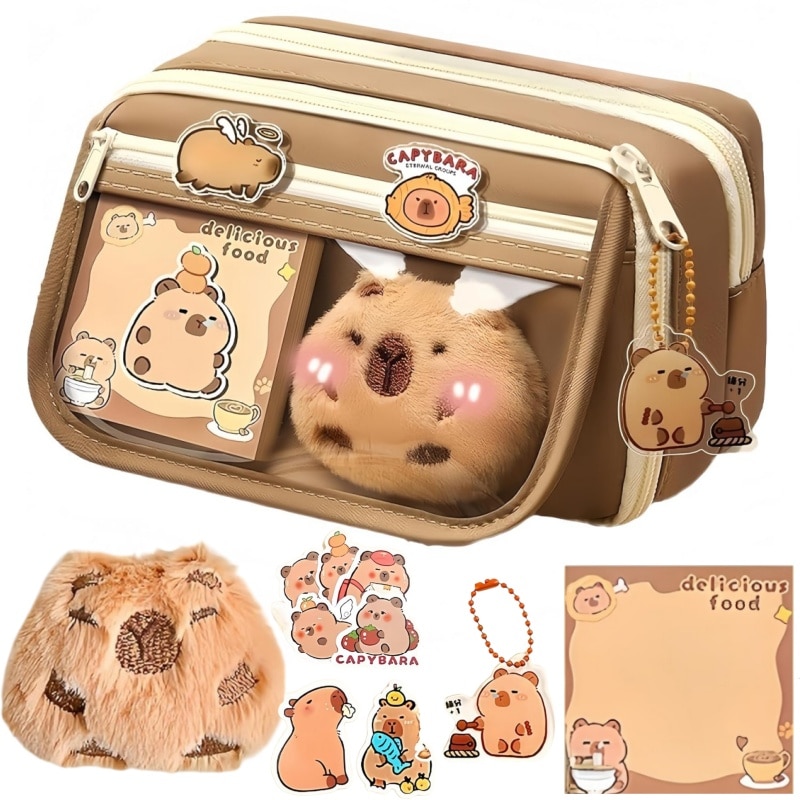Penar AjieQaQ Capybara set, multicolor, 9 straturi, 22.5x7x13cm
