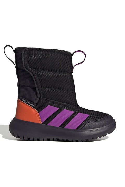 adidas Sportswear, Tépőzáras logós csizma, Fekete/Világoslila