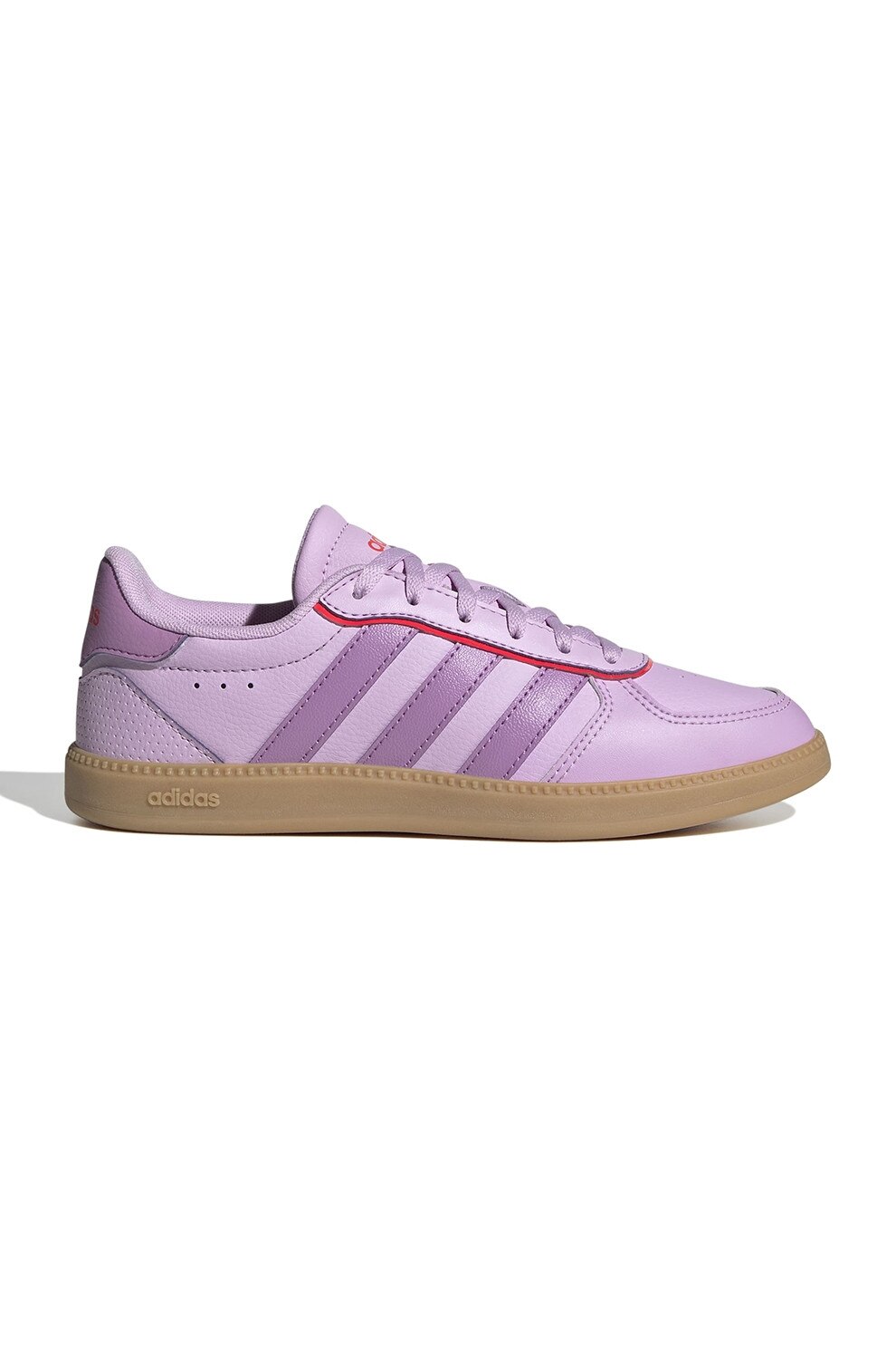 adidas Sportswear, Pantofi sport de piele ecologica cu logo, Roz pastel, Lila, 39 1/3 EU