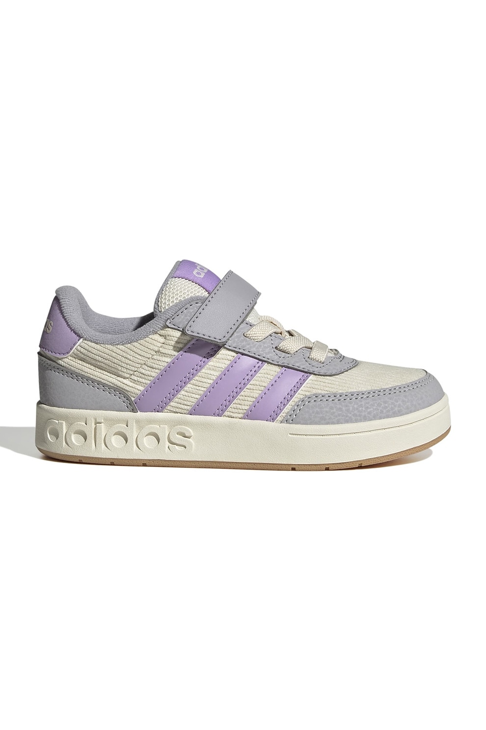 adidas Sportswear, Pantofi sport Breakbase cu logo, Gri deschis, Lila, Bej deschis, 30.5 EU