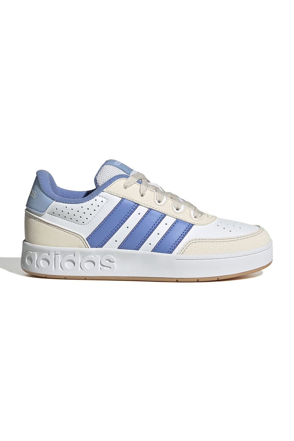 adidas Sportswear, Pantofi sport Breakbase cu logo, Albastru pastel, Alb optic, Bej deschis, 35.5 EU