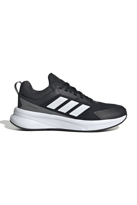 adidas Sportswear, Pantofi sport FortaRun 4.0 dn plasa, Negru/Alb optic