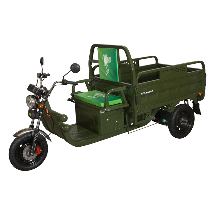 Triciclu electric Cargo 500 EEC, Move Eco, 60V/20AH, 3 roți, 107x273cm, Verde