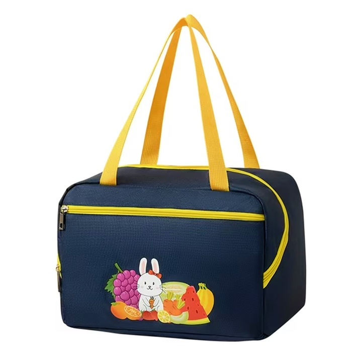 Изолирана чанта за храна/напитки, 6,5 л, 30x21x20 см, отделения, хладилна чанта, водоустойчива, XTO, синя