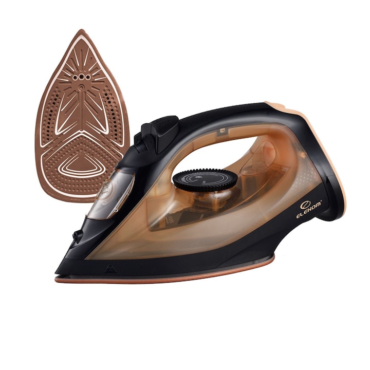 Fier de calcat cu abur Elekom EK-118 C, talpa ceramica, termostat reglabil, 2000W