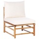 Set lounge pentru gradina cu 6 locuri Cerreto Lemn de bambus Alb-murdar