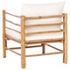 Set lounge pentru gradina cu 6 locuri Cerreto Lemn de bambus Alb-murdar
