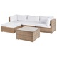 Set coltar pentru gradina cu 4 locuri Sano Dreapta Modular Ratan sintetic Natural