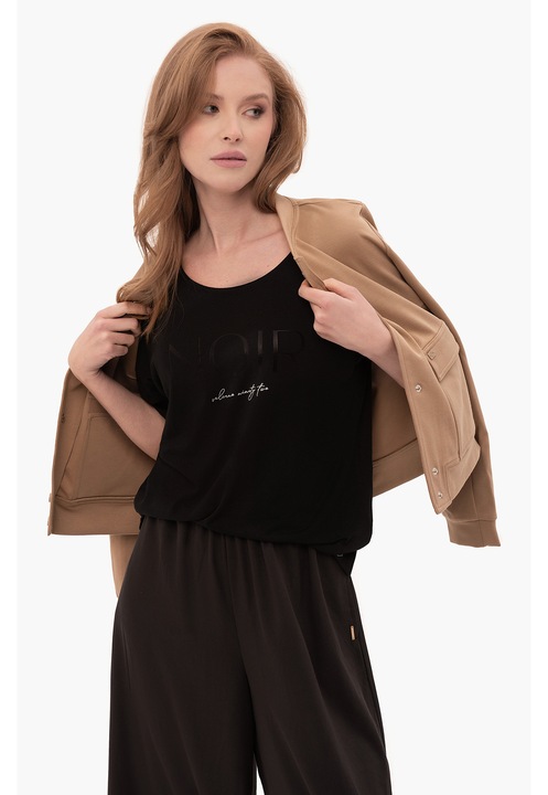Női oversize póló Volcano T-Icon, fekete mintával, XL
